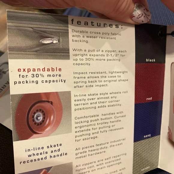 Travel Gear 17” Tote Aurora Collection Navy Blue Carry On Shoulder Bag New NWT - Picture 9 of 9